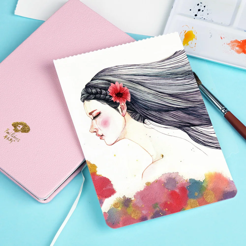 Paul Rubens 100%Cotton Watercolor Paper Art Supplies 20Sheets 300gsm 32K 64K Travel Watercolour Sketchbooks for Drawing