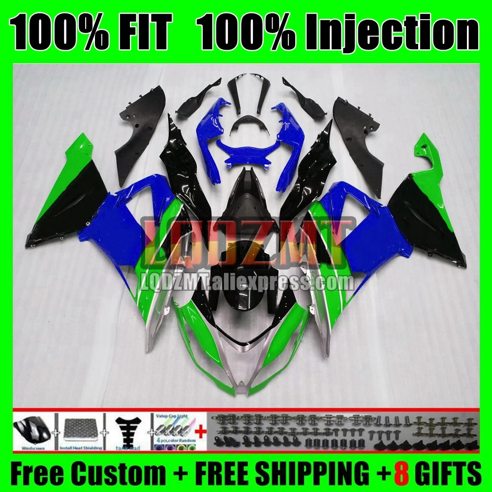 Green blue Injection For KAWASAKI NINJA ZX636 ZX600 ZX6R 19 20 21 22 50No.134 ZX 6R 6 R 636 ZX-6R 2019 2020 2021 2022 Fairing ﻿