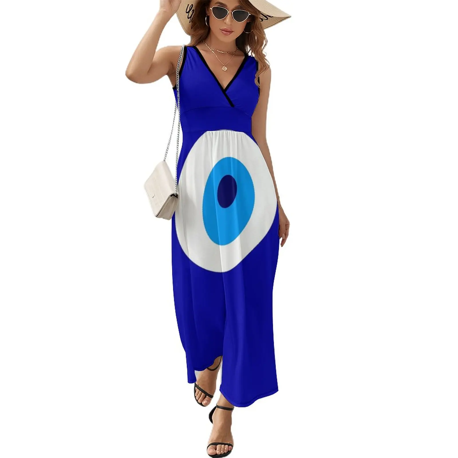 Nazar Evil Eye Protection Symbol Amulet Turkish Turkey Persian Persia Iran Greece Greek Pakistan Sleeveless Dress Dress woman