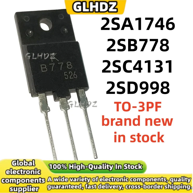 5PCS/LOT 2SA1746 2SB778 2SC4131 2SD998 TO-3PF High quality and NEW spot goods TO3PF
