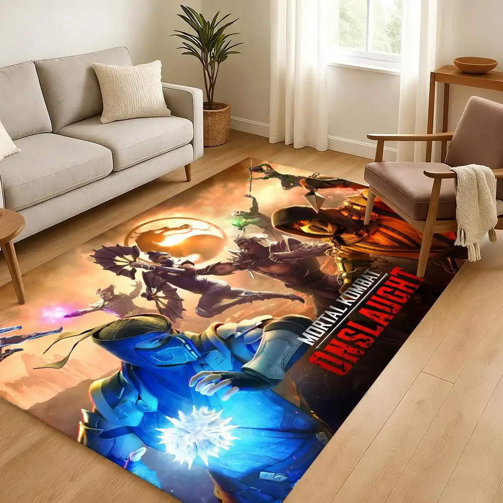 Game M-Mortal Kombat Floor Mat Soft Thickened Absorbent Non-Slip Bedroom Living Room Door Mat Home Decor Flannel Rugs