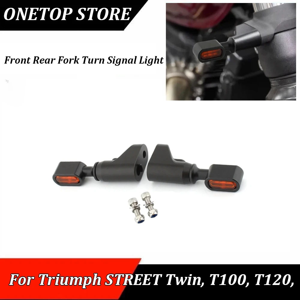

For Triumph T100 T120 STREET Twin Thruxton Bobber Motorcycle Front Rear Fork Turn Signal Light Running Indicator Lights Lamp