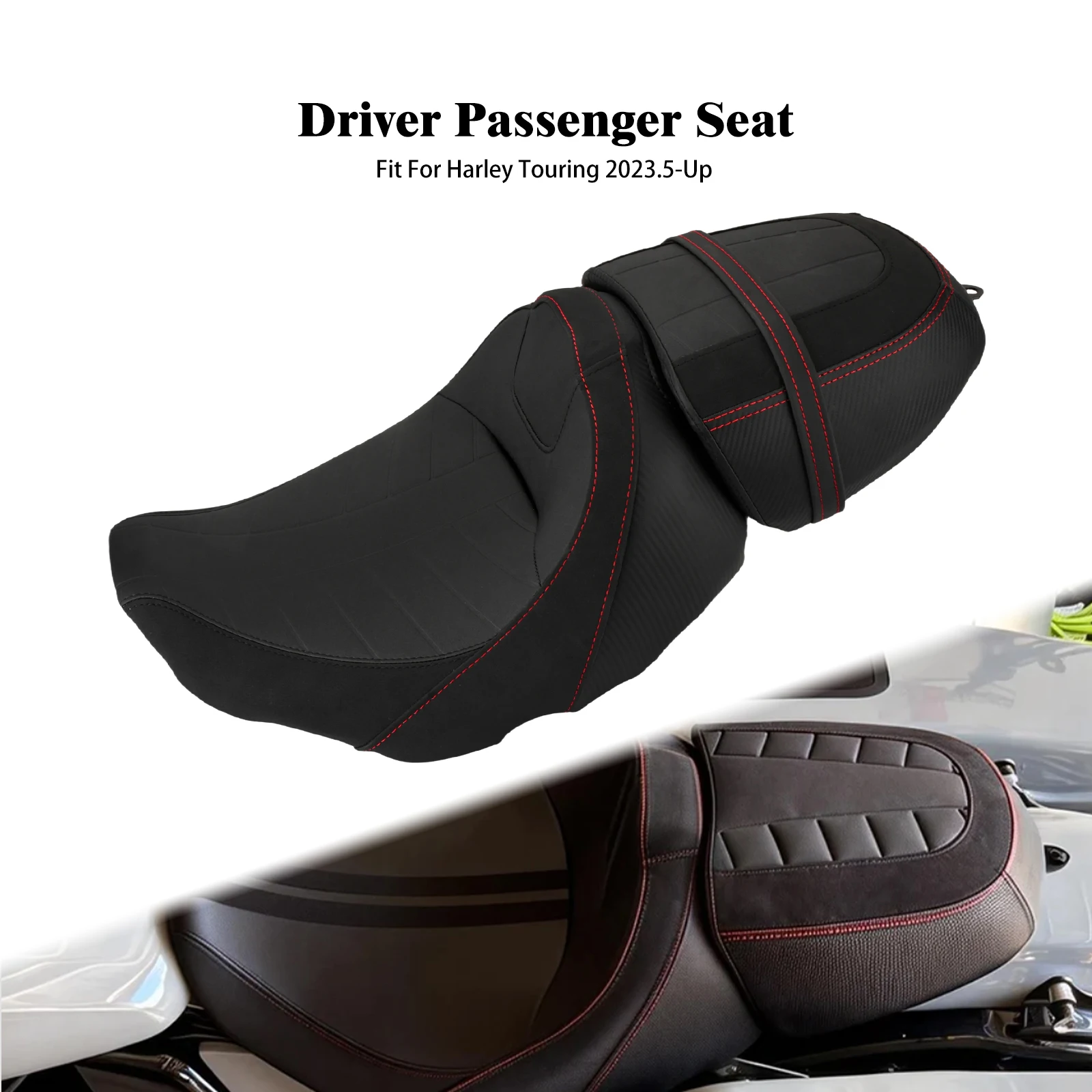 

Motorcycle Two Up Seat Driver Passenger Saddle Seat For Harley Touring Street Road Glide 2024-Up FLHXSE FLTRXSE 2023-2026 FLHXU