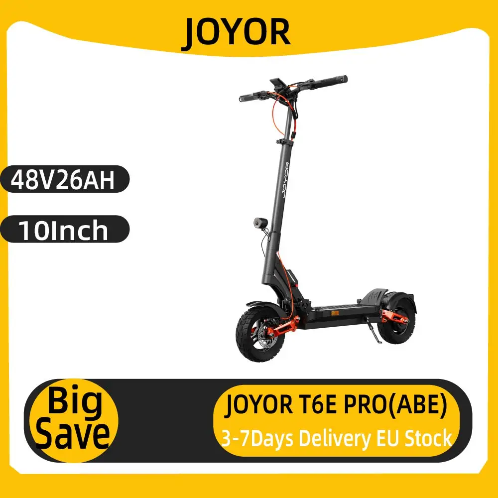 Image of JOYOR T6E PRO（ABE) Elektroroller für Erwachsene, 48V26AH Akku, E-Mountain-Scooter, 10 Zoll Offroad-Reifen, faltbarer E-Scooter