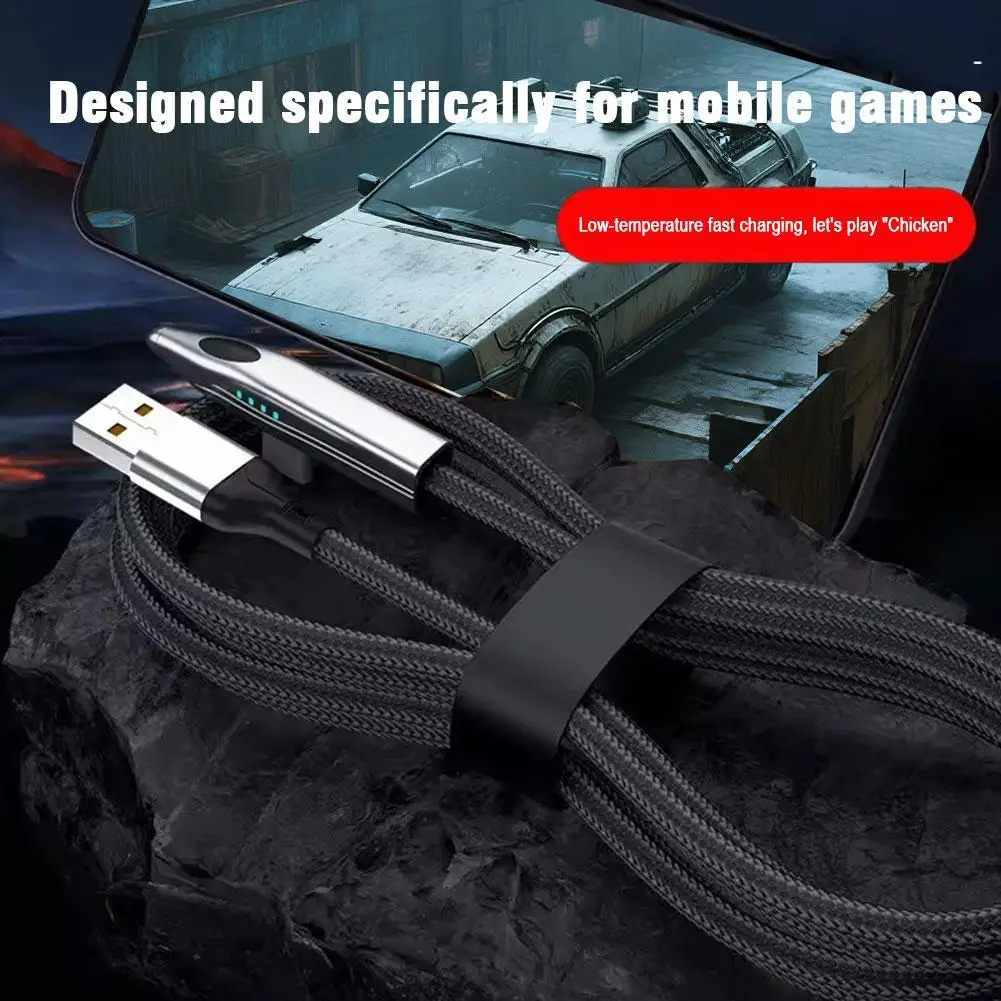 كابل USB-C إلى USB-C بقدرة 240 وات من النوع C، سلك شحن سريع، يتم إيقاف التشغيل تلقائيًا عند مشحونة بالكامل