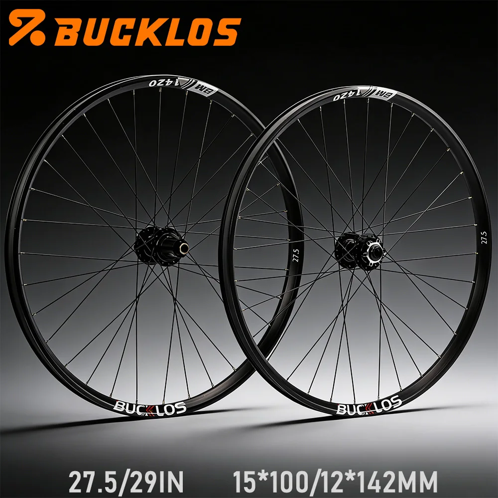 

BUCKLOS 27.5 29 XC Bicycle Wheelset 100*15mm 142*12mm Mountain Bike Wheels Thru Axle Bike Wheel Rim for ENDURO E-Bike
