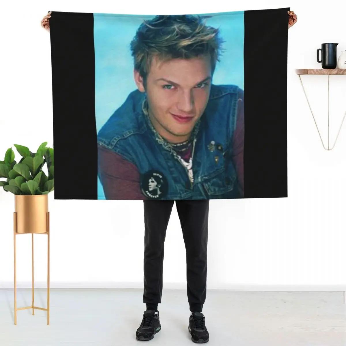 Nick Carter - Poster Throw Blanket Winter beds Soft Warm Heavy Soft Big halloween Blankets