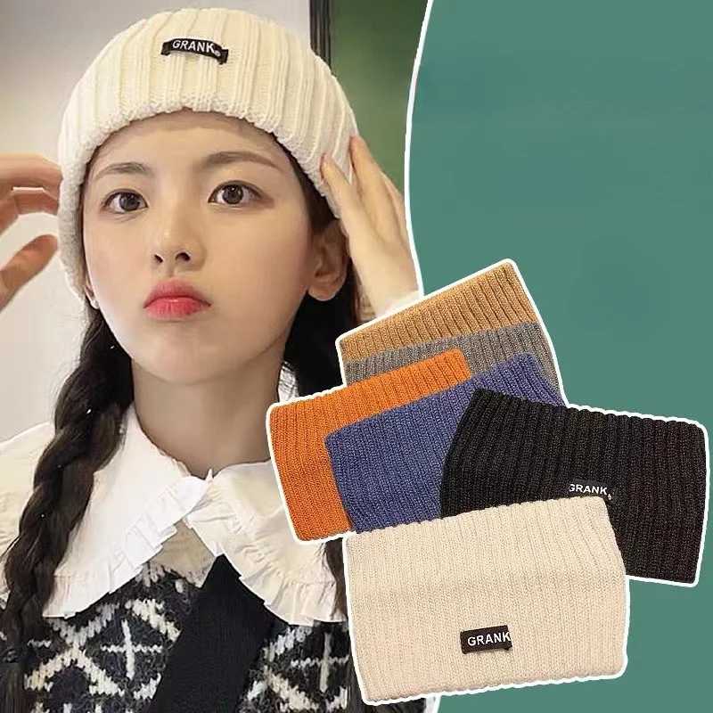 Fashion Sports Headband Turban for Women Knitting Wide-brimmed Headscarf Korean Headwear Warm Headgear Autumn Hair Accessories