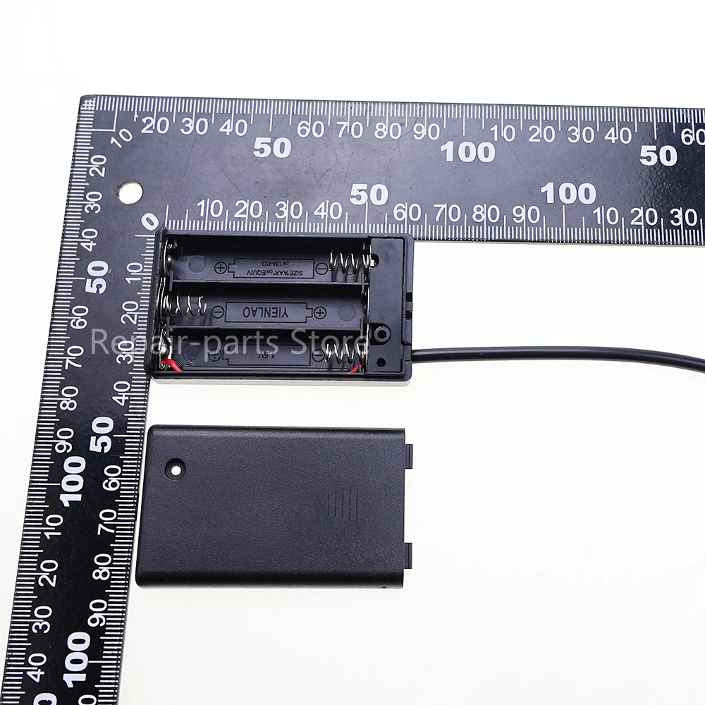 3 Slots Battery Storage Case AAA Battery Holder Box With Switch & Cover & PH2.0 XH2.54 DC5.5X2.1 USB2.0 DuPont Terminal Wire