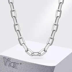 Vnox Mens Chunky Heavy Rectangular Chain Necklaces, Hiphop Punk Never Fade Steel Chain Collar Chokers, Men Women Unisex Jewelry