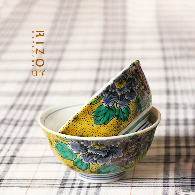 

Японская печь Kugaya Yaki Meishan Yoshidaya Ya P Керамическая посуда Миска для риса для новичков