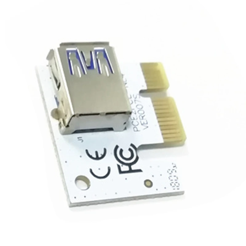 PCI Express Riser Card, PCI 1X PCI-E BronchRiser, 90 Resistant Convert Card, USB 3.0, 006 006C, HouseS 008S 009S, BTC Mining, 10Pcs
