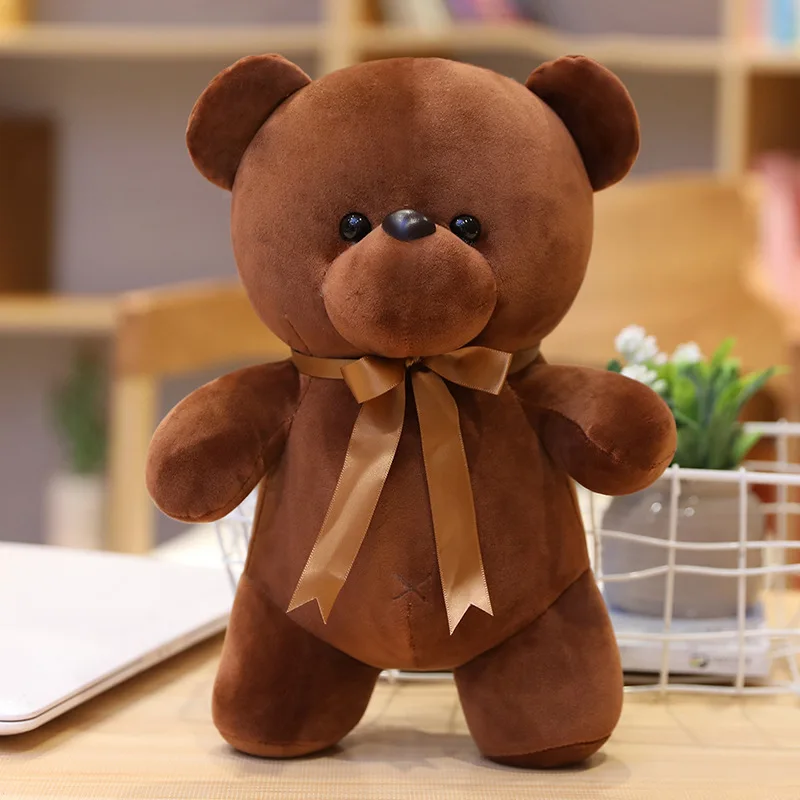 38cm Cute Bear Plush Doll Down Stuffed Animals Soft Bear Plush Toys Kawaii Room Decor Toys for Girls 5 To 7 Years Gifts for Kids