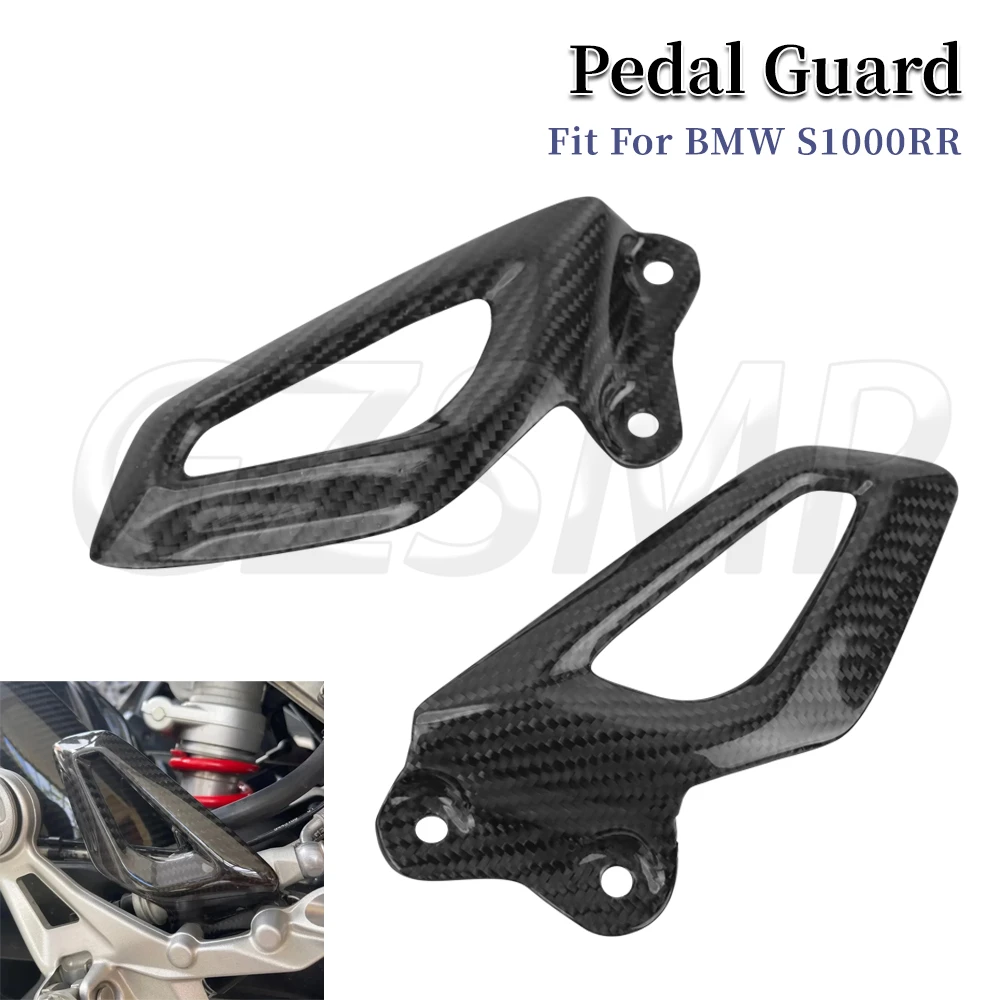 

Fit for S1000RR 2019-2022 2023 2020 2021 True Carbon Fiber Motorcycle Heel Guard Plates Foot Rests