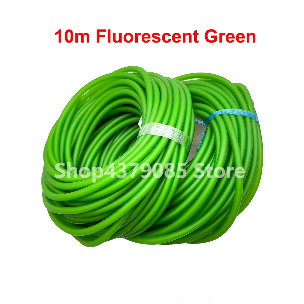 10m 1842 Latex Rubber Tube Fluorescent Green Elastic Tubing Band for Outdoor Slingshot Catapult Hunting Shooting