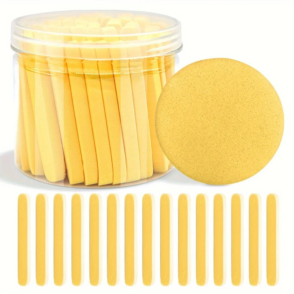 

50Pcs/Set Compressed Face Wash Sponge Disposable Smooth Skin Facial Sponges Canned Face Cleansing Cotton Pad For All Skin Types