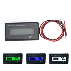 12V/24V/36V/48V Lead Acid Lithium Battery Capacity Indicator Car Motorcycle Digital Voltmeter Voltage Tester Meter Tool GY-6D