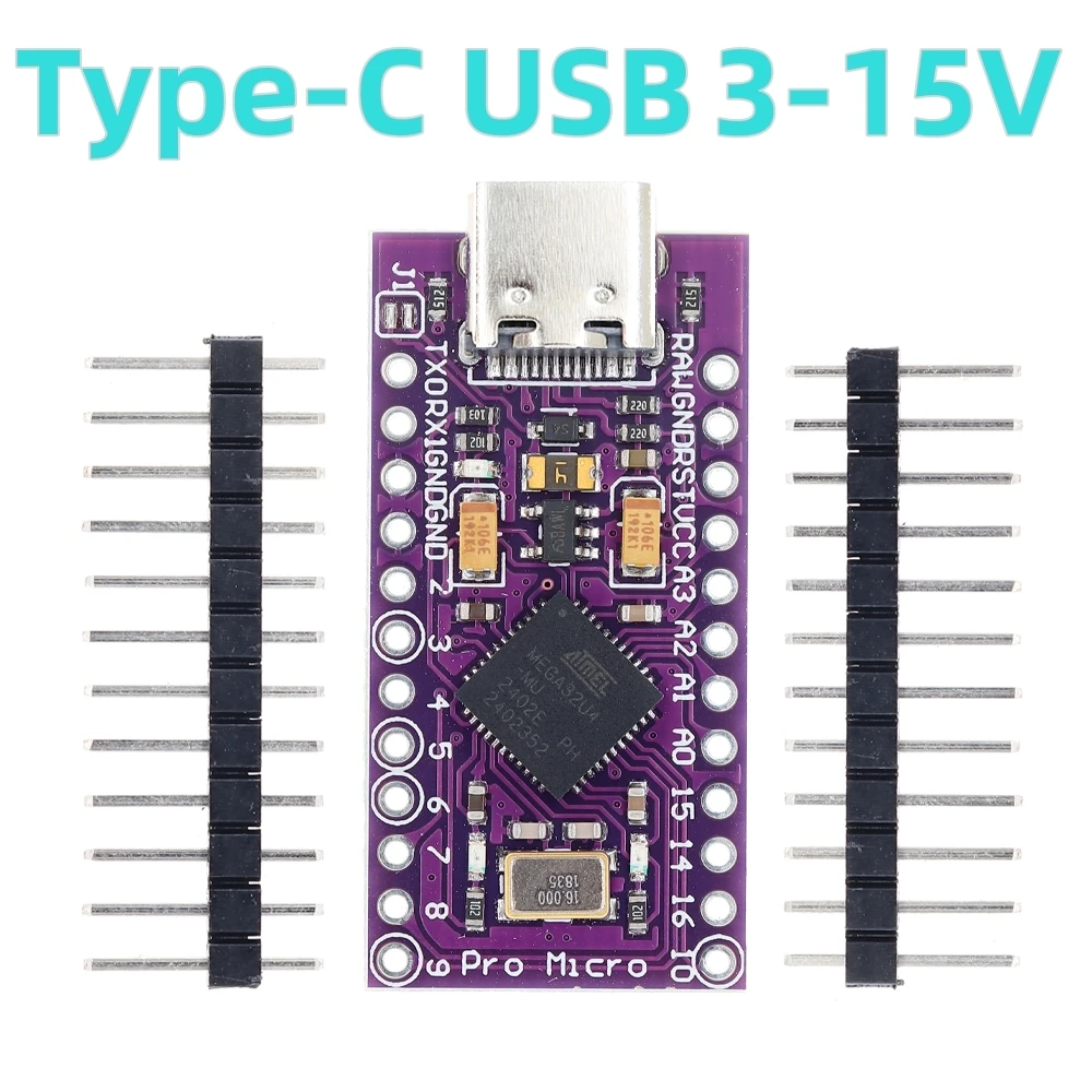MICRO/MINI/TYPE-C USB ATMEGA32U4 Modulo 5V 16MHz Scheda Per Arduino ATMEGA32U4-AU/MU Controller Pro-Micro Sostituisci Pro Mini