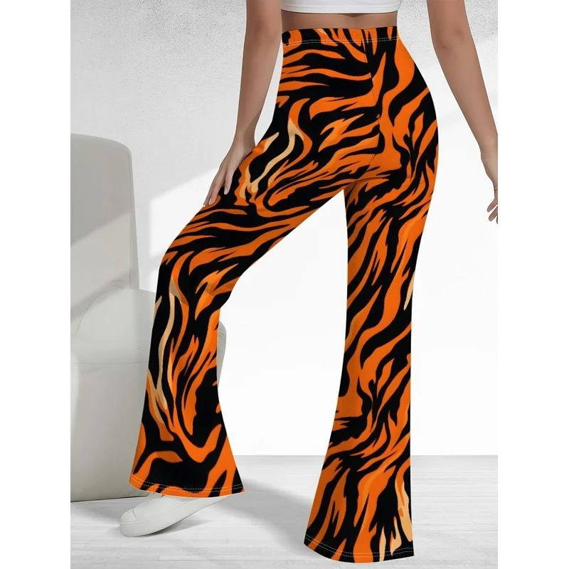 Printed flared pants suitable for daily wear by teenagers aged 7-16, featuring street fashion style