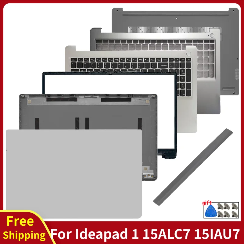 For IdeaPad 1 15ALC7 15IAU7 15IJL7 15IRU7 Laptop Rear Lid Back Cover Front Bezel US Keyboard Palmrest Bottom Case Computer Parts