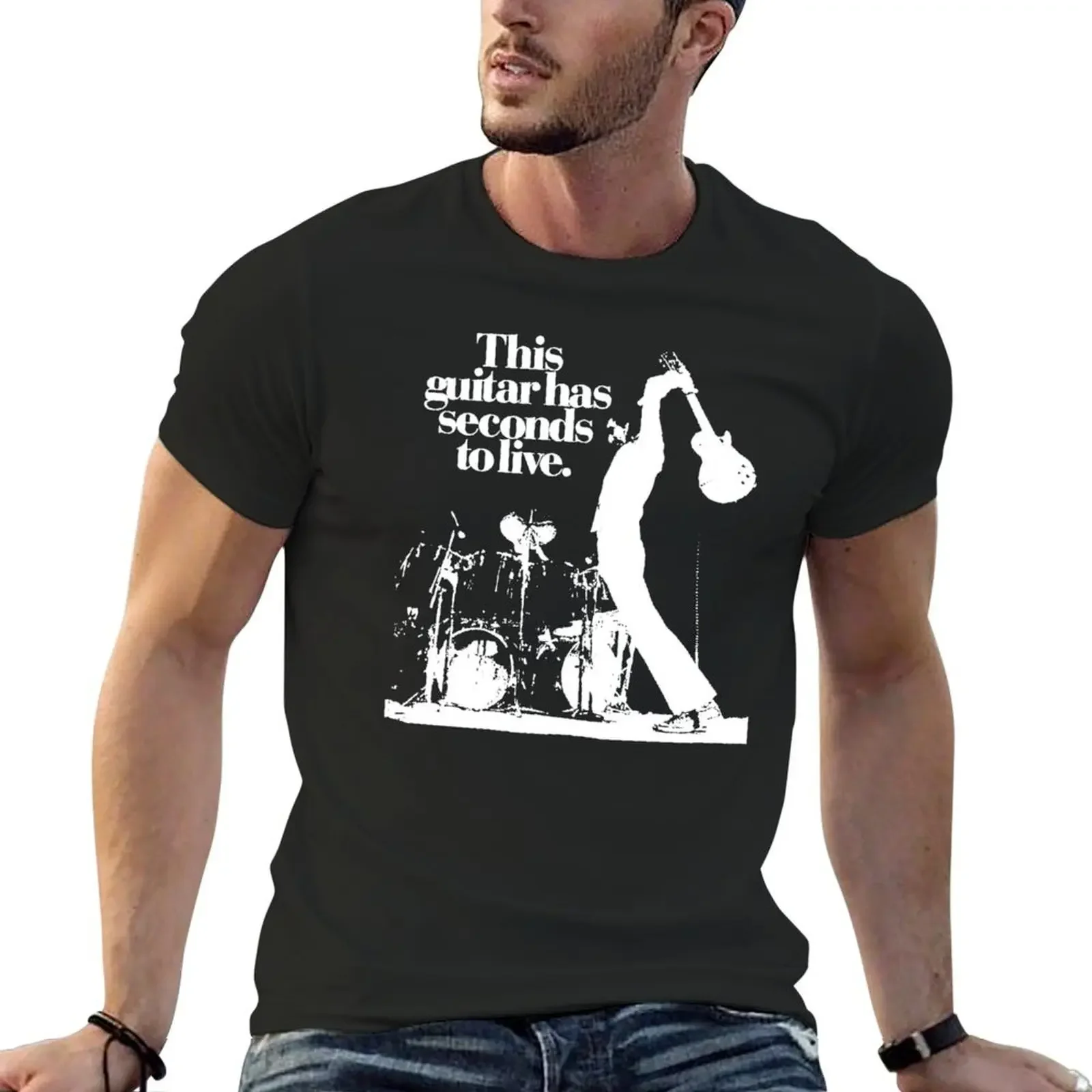 

Pete Townshend The Who This guitar has seconds to live Rock Music legend Guitar T-Shirt Blouse boys whites men graphic t shirts