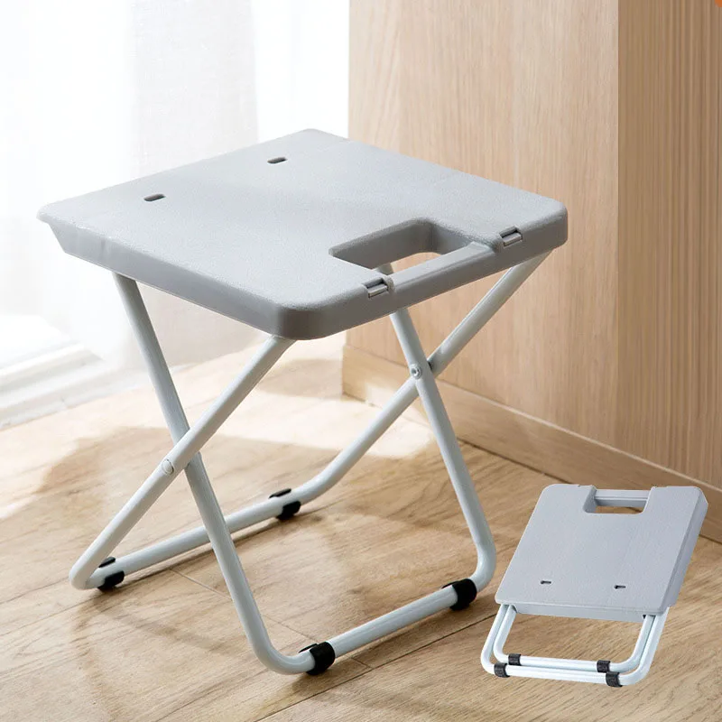 

Складной табурет для кемпинга на открытом воздухе, прочный пластиковый маленький стул с высокой нагрузкой, железный табурет для кемпинга для детей и взрослых