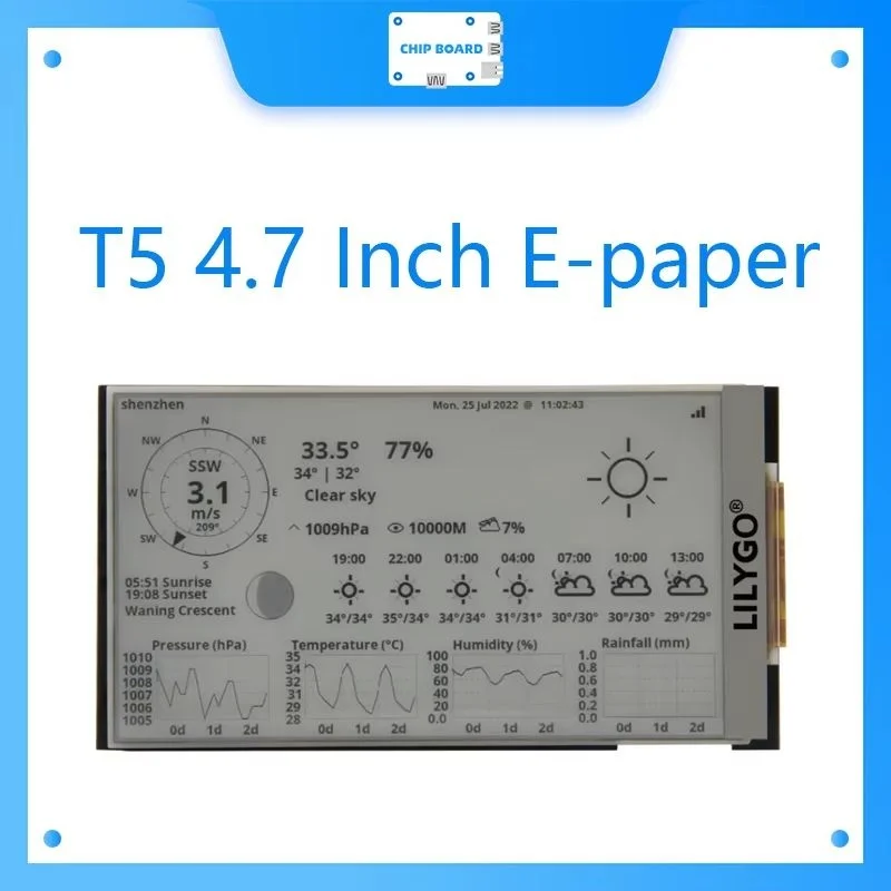 

T5 4.7 Inch E-paper V2.3 ESP32-S3 Development Driver Board Display Module Support TF Arduino Compatible Raspberry Pi