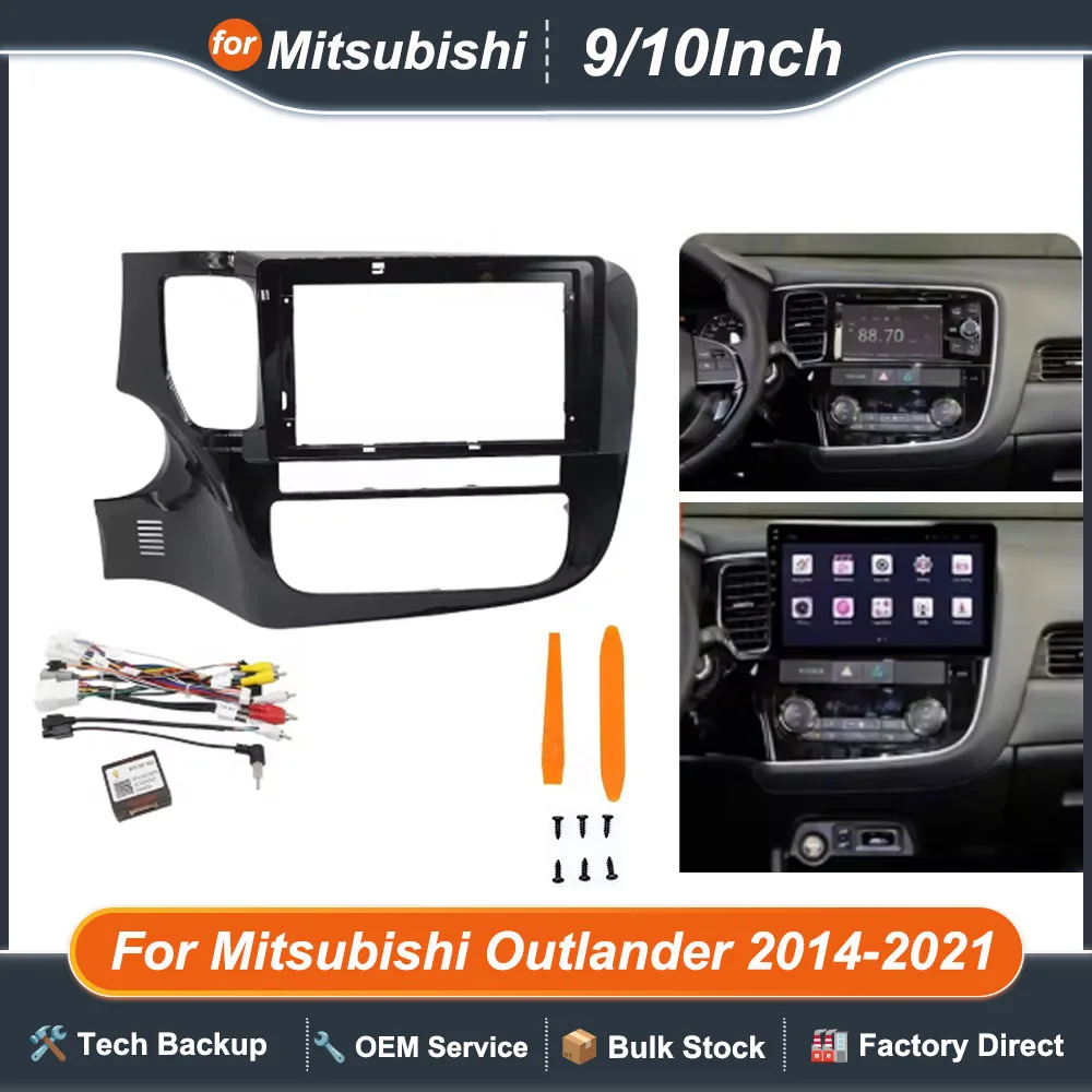 

9 Inch 10 Inch Car Frame Fascia Adapter Android Radio Dash Fitting Panel Kit For Mitsubishi Outlander 2014-2021