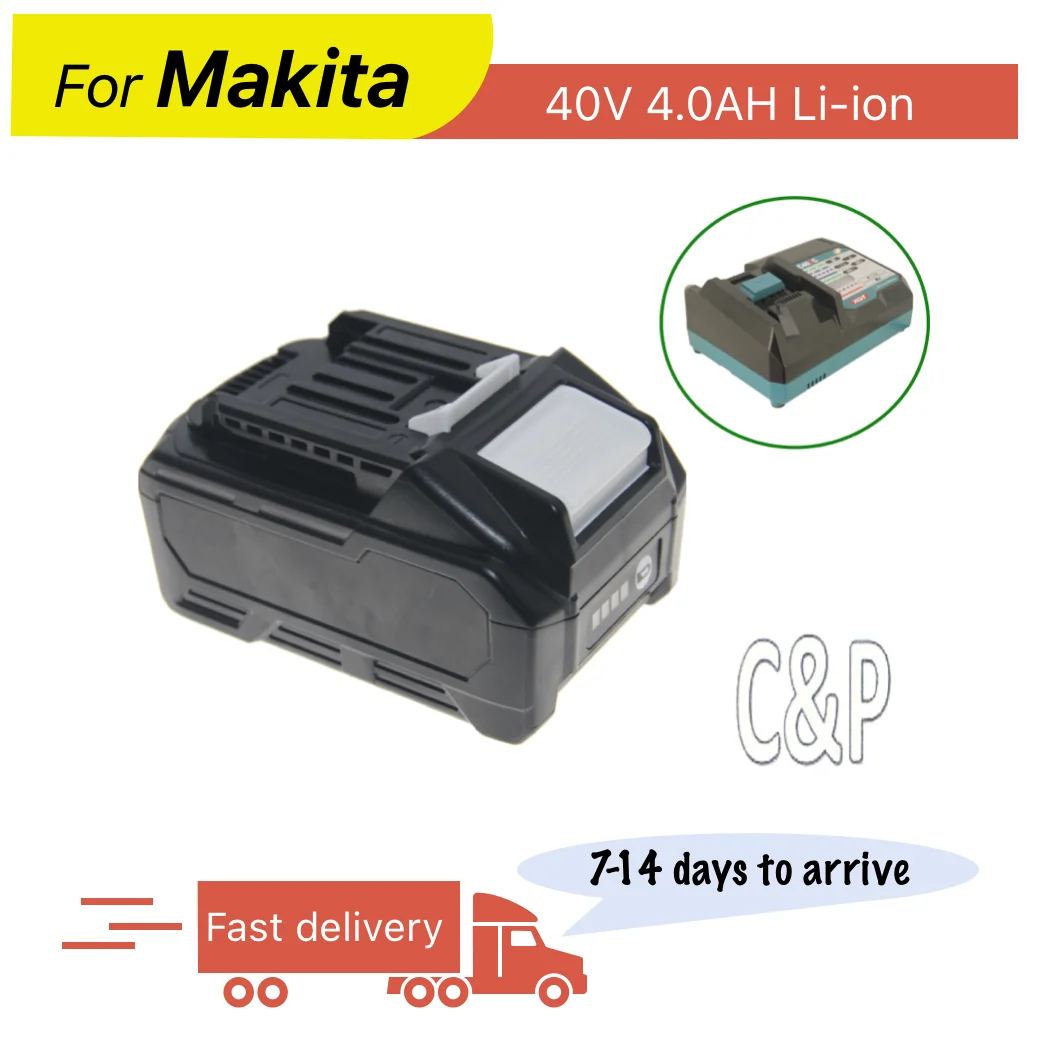 

C & P для Makita 40 В, литий-ионный аккумулятор 4,0 Ач, сменный аккумулятор 191B36-3 BL4025B BATTERIA XGT BL4025 BL4050 BL4040 BL4025B
