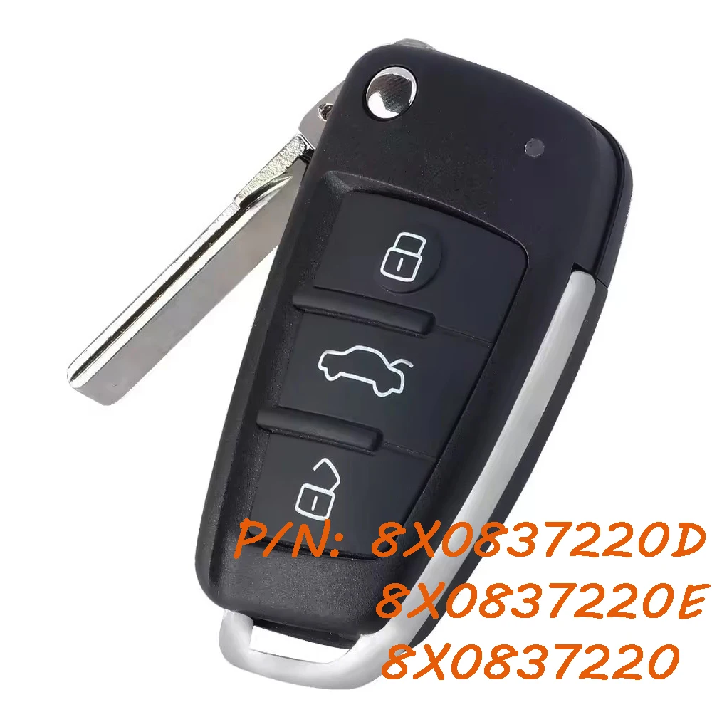 

KEYECU 8X0837220 8X0837220D 8X0837220E ID48 Дистанционный брелок для Audi A1 Q3 S1 2010 2011 12 2013 2014 15 16 2017 2018 A3 S3 2019