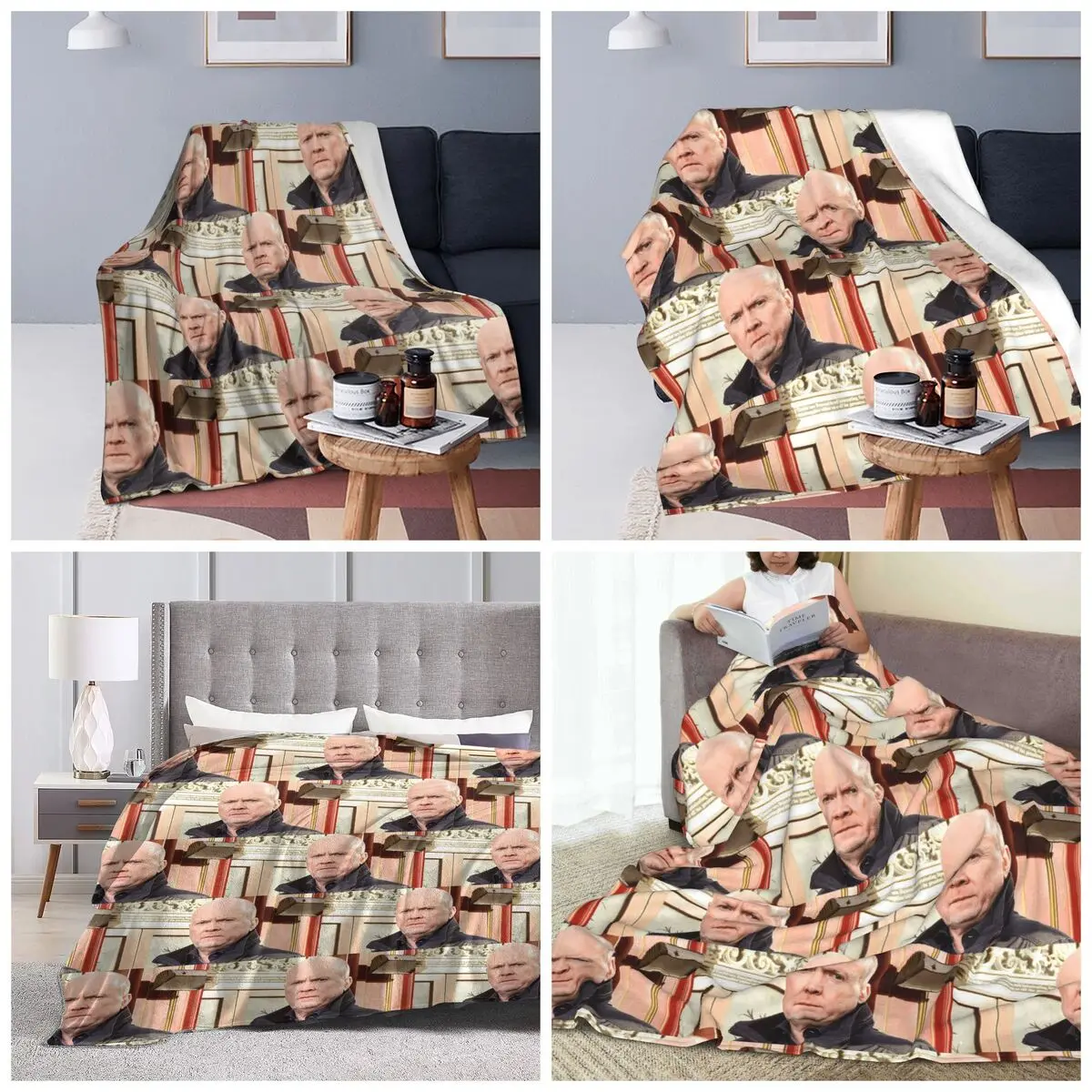 Phil Mitchell Eastenders And British TV Icon (Steve McFadden) Blanket Flannel Throw Blanket Bedding for Bed Travel Home Sofa