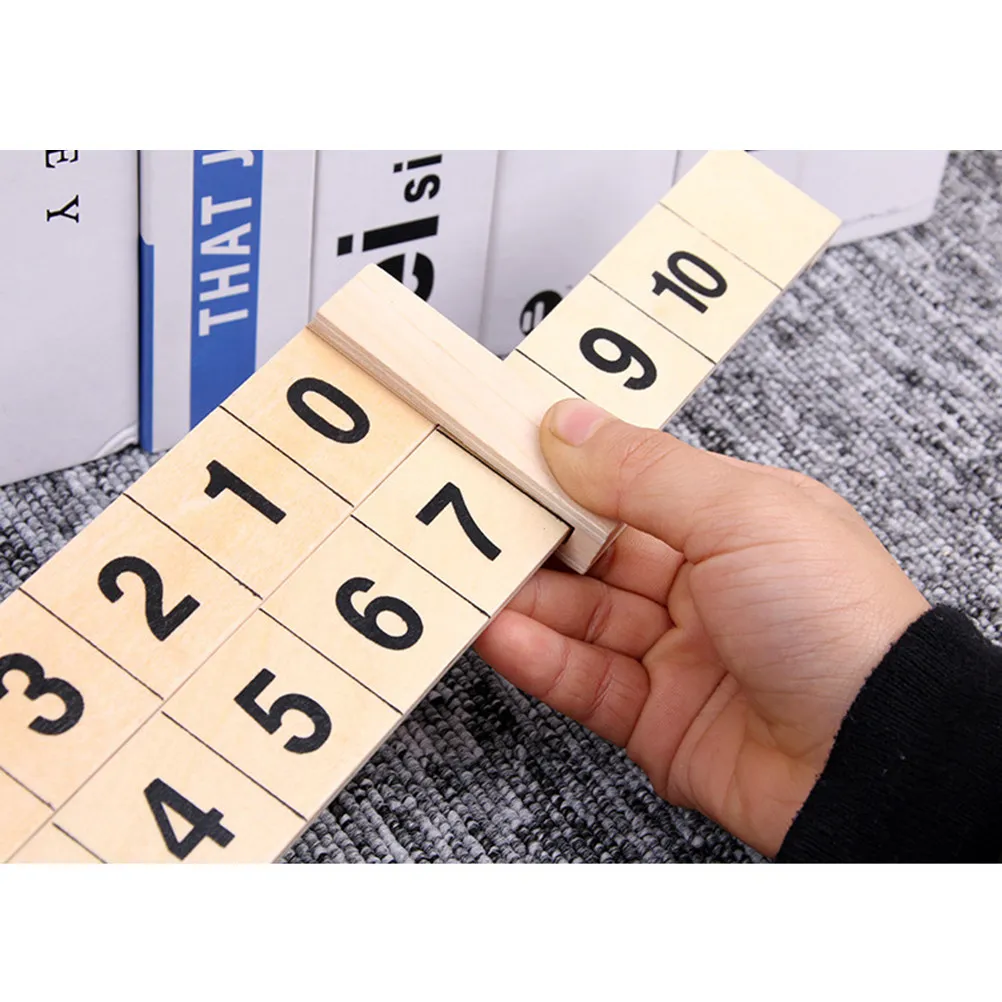 

Numbers Ruler Wooden Pulling Early Education Aid Clear Numbers Exact Addition Subtraction Scientific Rail Design