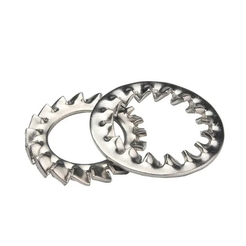 304 Stainless Steel Lock Washer Gasket M3 M4 M5 M6 M8 M10 M12 M14 M16-M33 External Internal Toothed Serrated Lock Washer Gasket