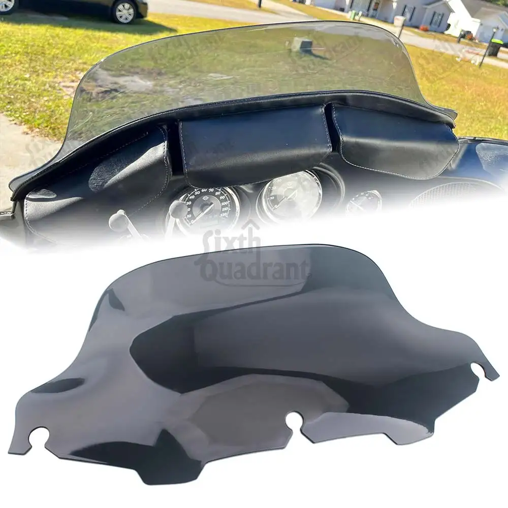 

8"Motorcycle Windshield Fairing Windscreen Wind Deflector For Harley Touring Electra Street Glide Ultra Classic FLHTK 96-13