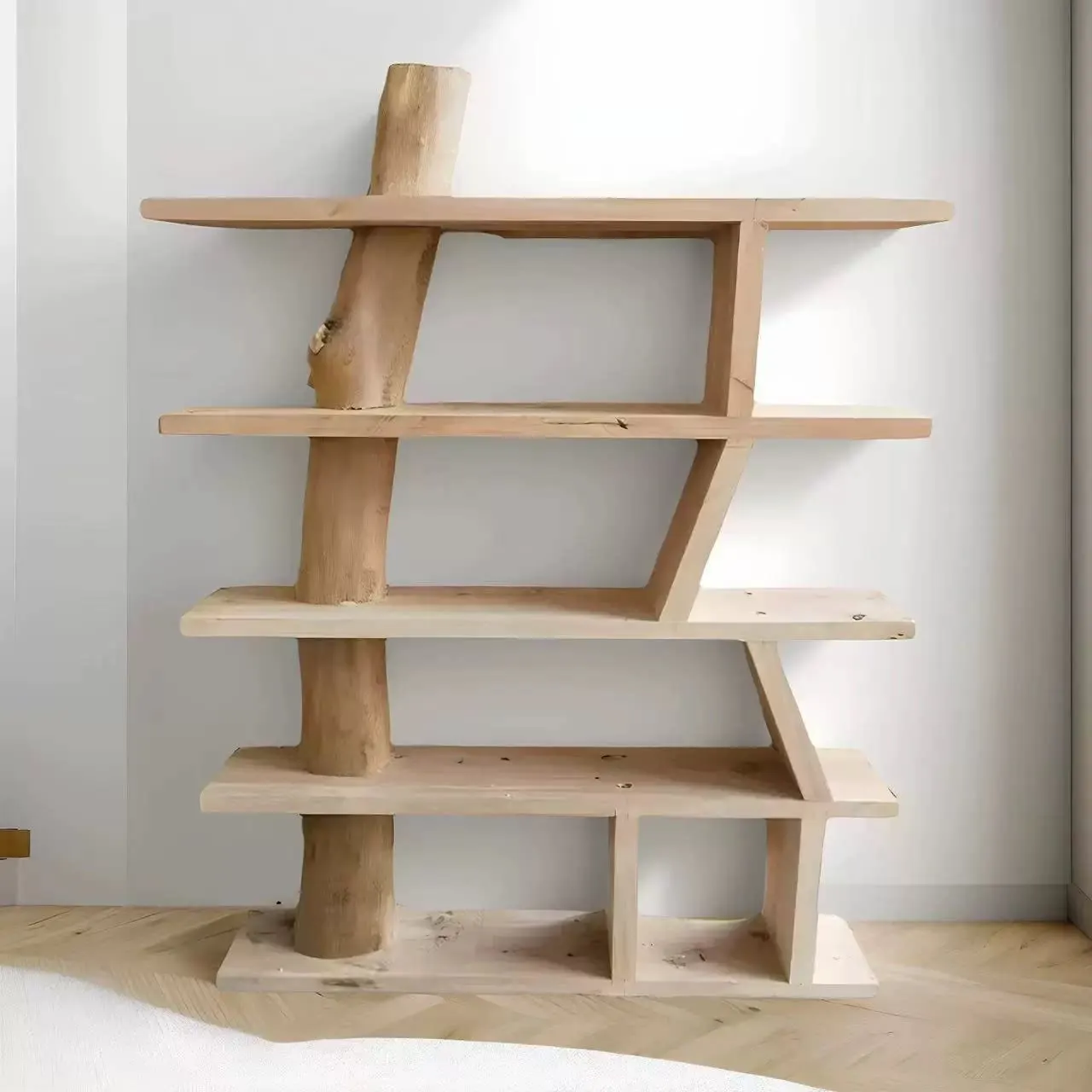 Solid wood shelf, study, living room, bedroom, famous place