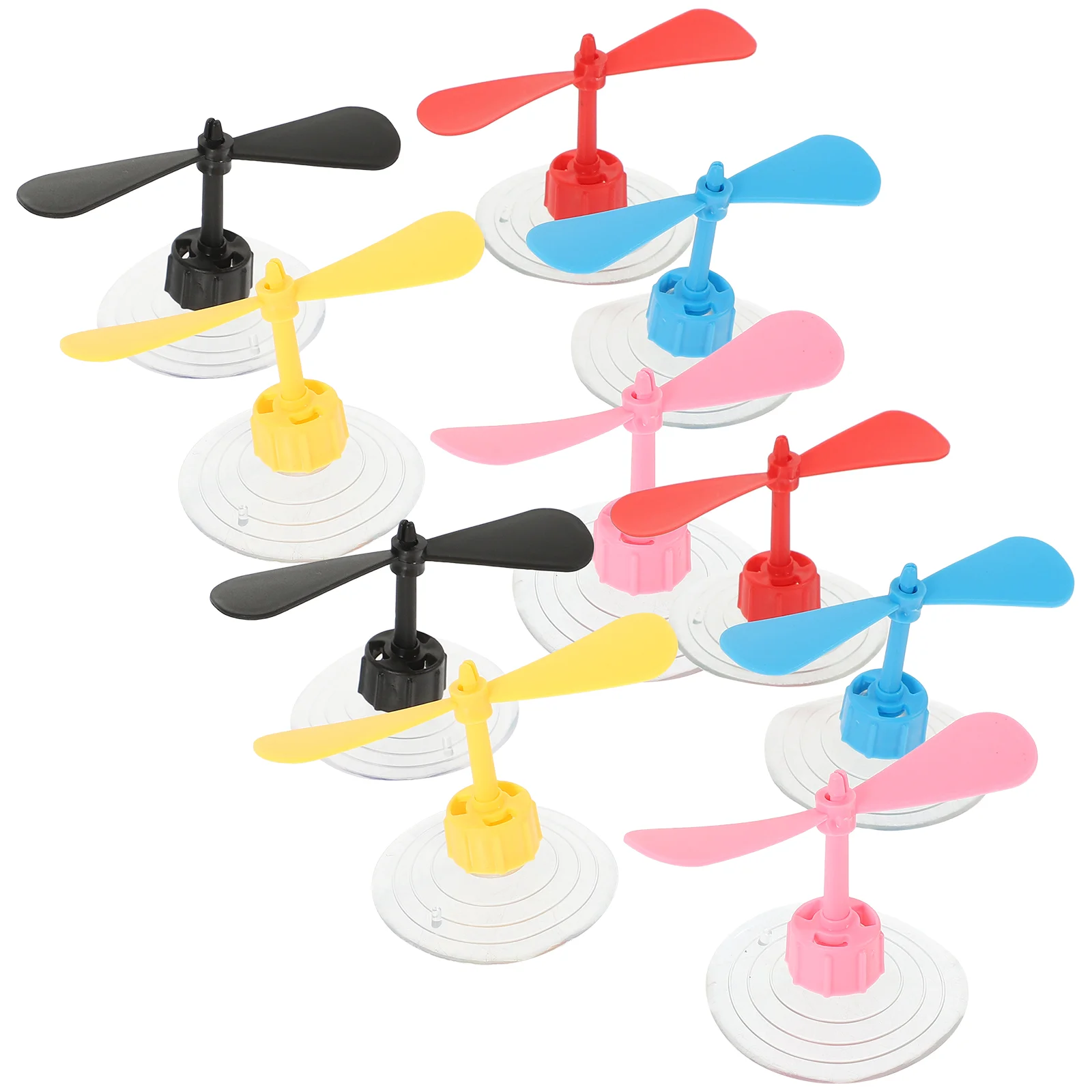 

10 Pcs Funny Suction Cup Creative Motorbike Decor Stick Propeller Hat Dragonfly