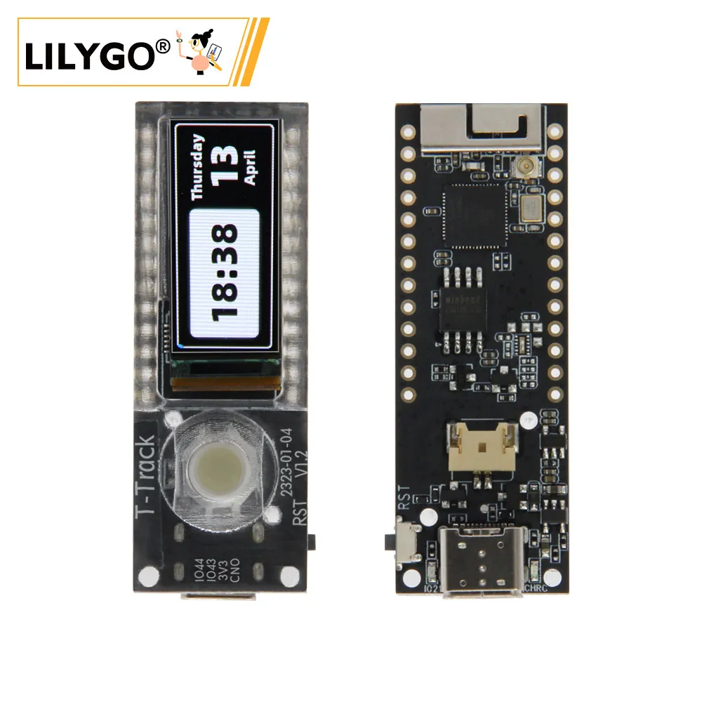 LILYGO T-Track ESP32-S3 1.1-inch AMOLED Trackball Wireless Module Development Board
