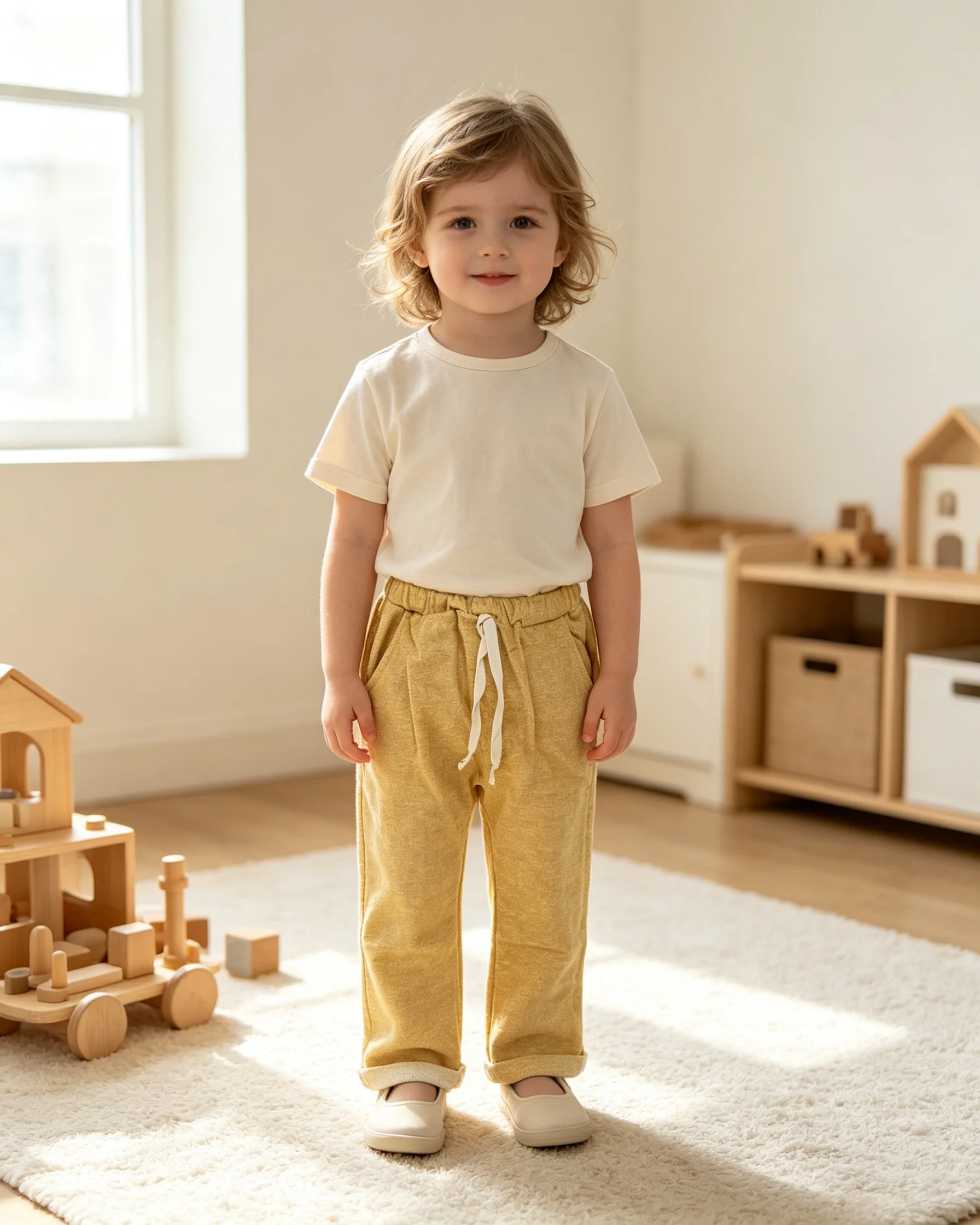 Spring Baby Boys solid Pants Cotton Casual Linen Elastic Trouers Toddler Infant Kids Girls Loose Pants