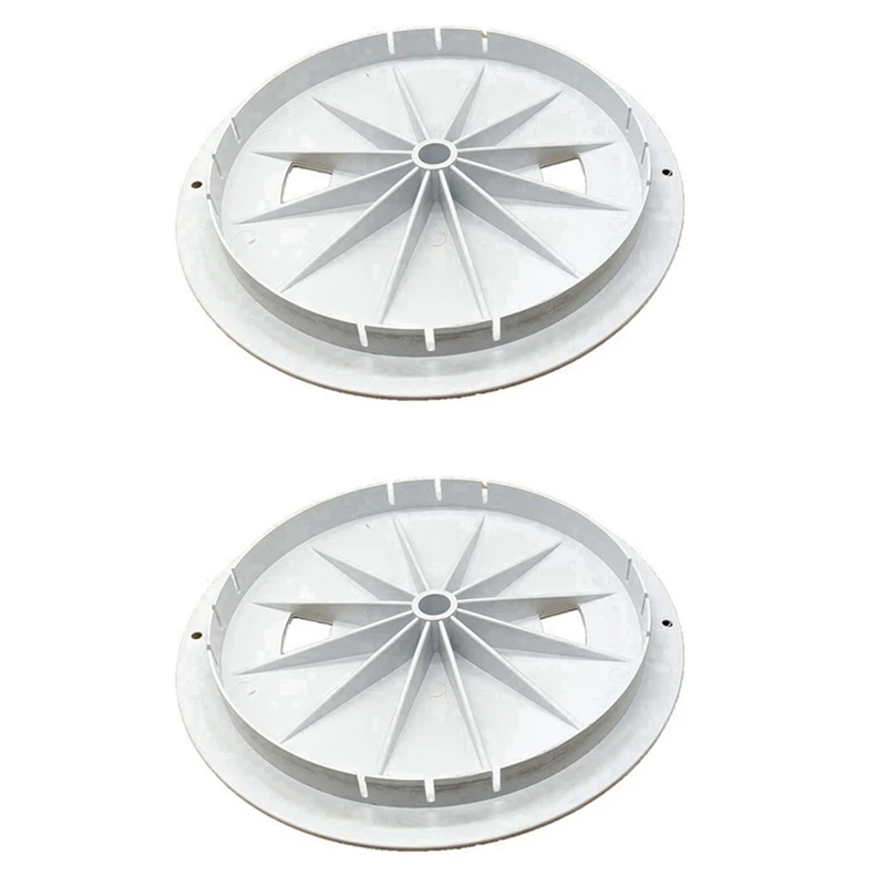 2X Skimmer Cover Lid 10 Inch Round Replacement Filter Covers Filtering Lid Pools Drain Spare Part For Outdoor Indoor