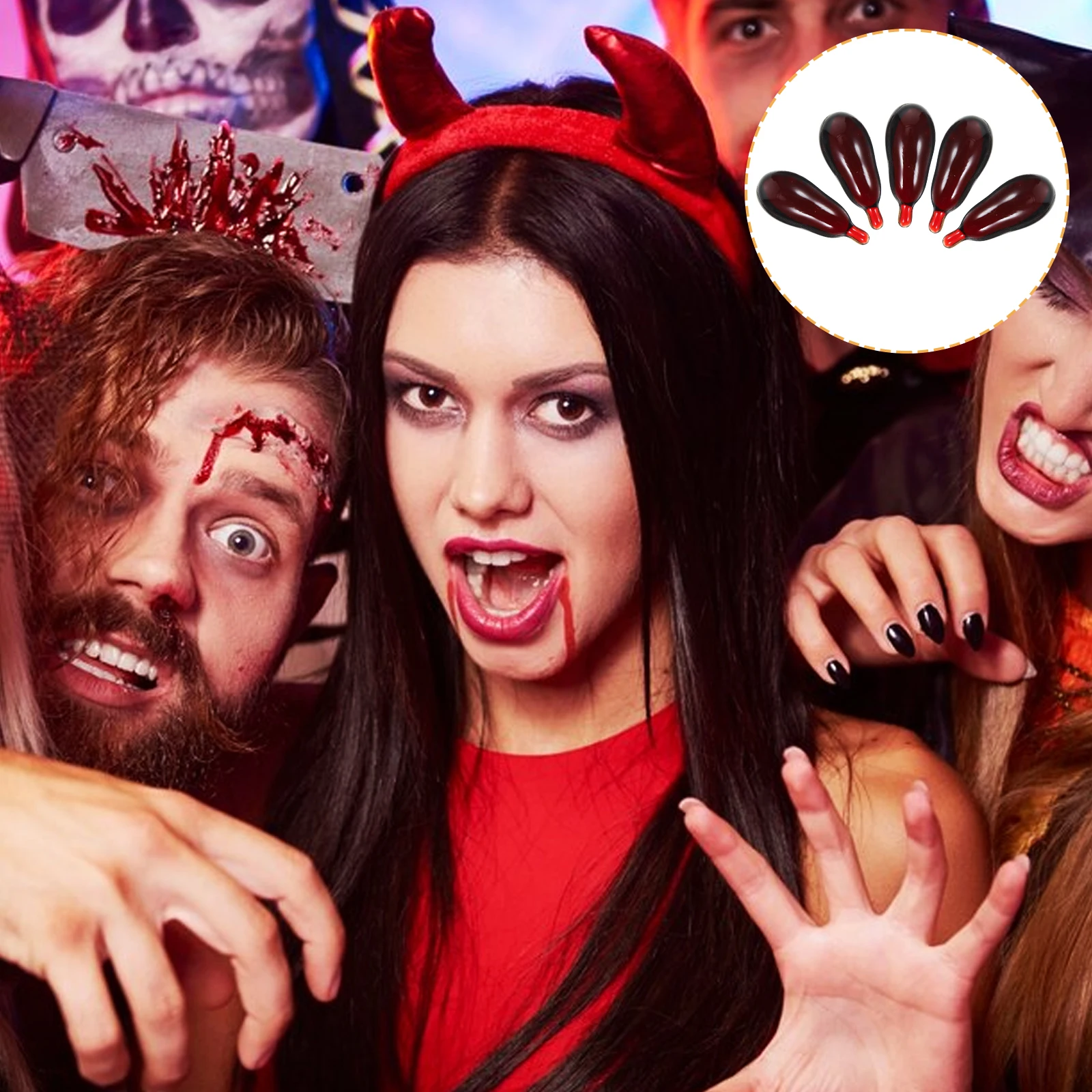 

30pcs Halloween Fake Funny Blood Pills Trick Vomiting Blood Capsule Horror Prop For April Fool'S Day Cosplay Party Masquerade