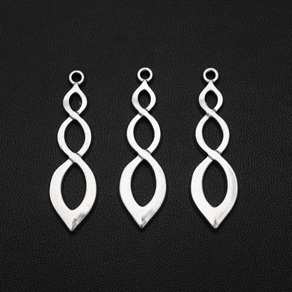 10pcs/Lot 11x38mm Antique Celtic Knot Charms Infinity Pendants For DIY Necklace Earring Jewelry Making Supplies Accessories