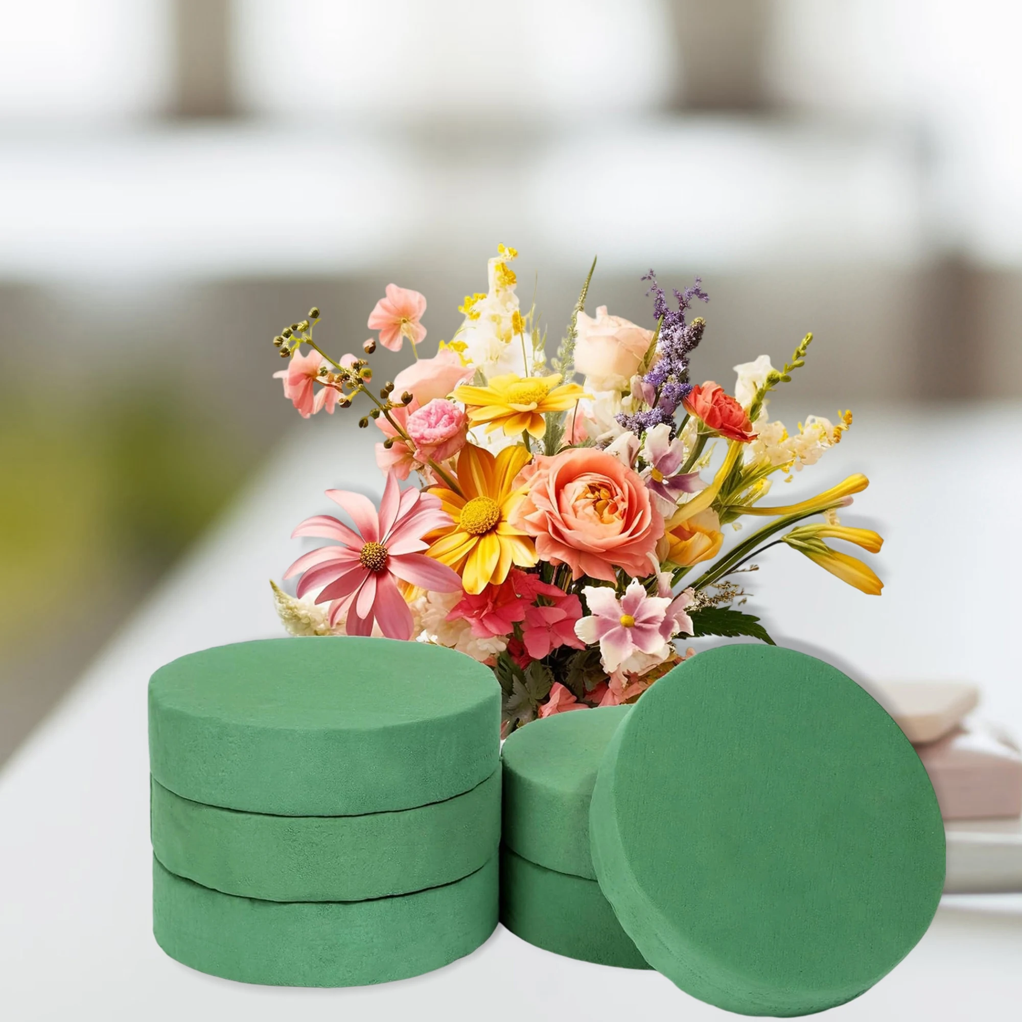 12 قطعة من كتل الرغوة الملونة المتنوعة للمشروعات اليدوية التي تصنعها بنفسك وترتيبات الزهور ومستلزمات رغوة الزهور الرطبة والجافة #2