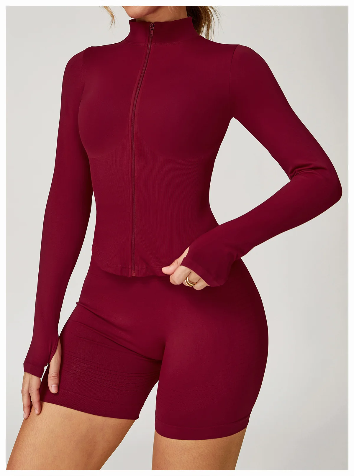 

Long Sleeve Sports Jacket Women Zip Fitness Yoga Shirt Gym Top Activewear Running Coats Workout Clothes Women's Yoga Shirts Tops