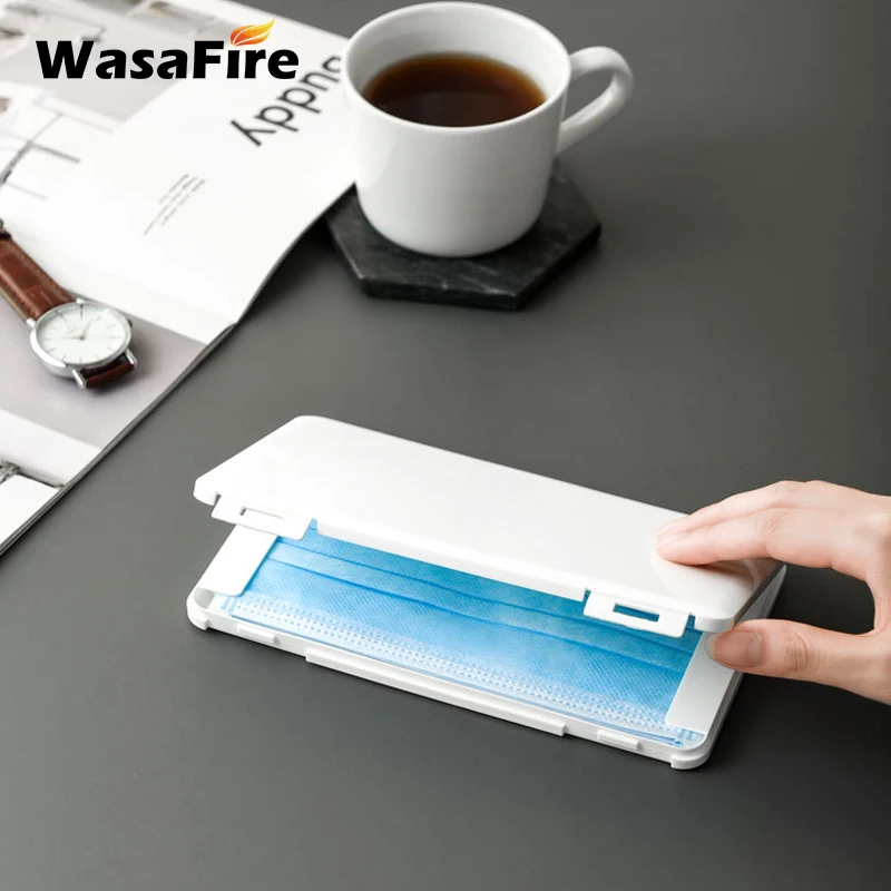 

Mask Storage Organizers Plastic Square Face Mask Storage Box Transparent Safe Pollution Disposable Home Storage Organization