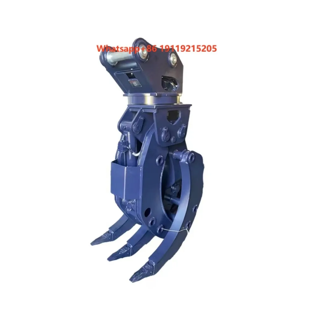 12-16 Ton Excavator Hydraulic Rotating Grapple Attachment 1800mm Jaw Opening 150-170 Bar Oil Pressure Construction Machinery