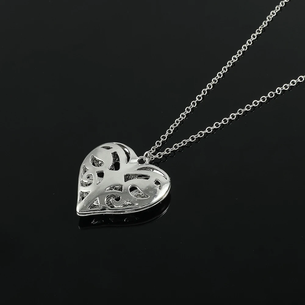 The Vampire Diaries Necklace Originals Family Caroline Forbes Filigree Heart Locket Real Vervain Fashion Pendant Jewelry