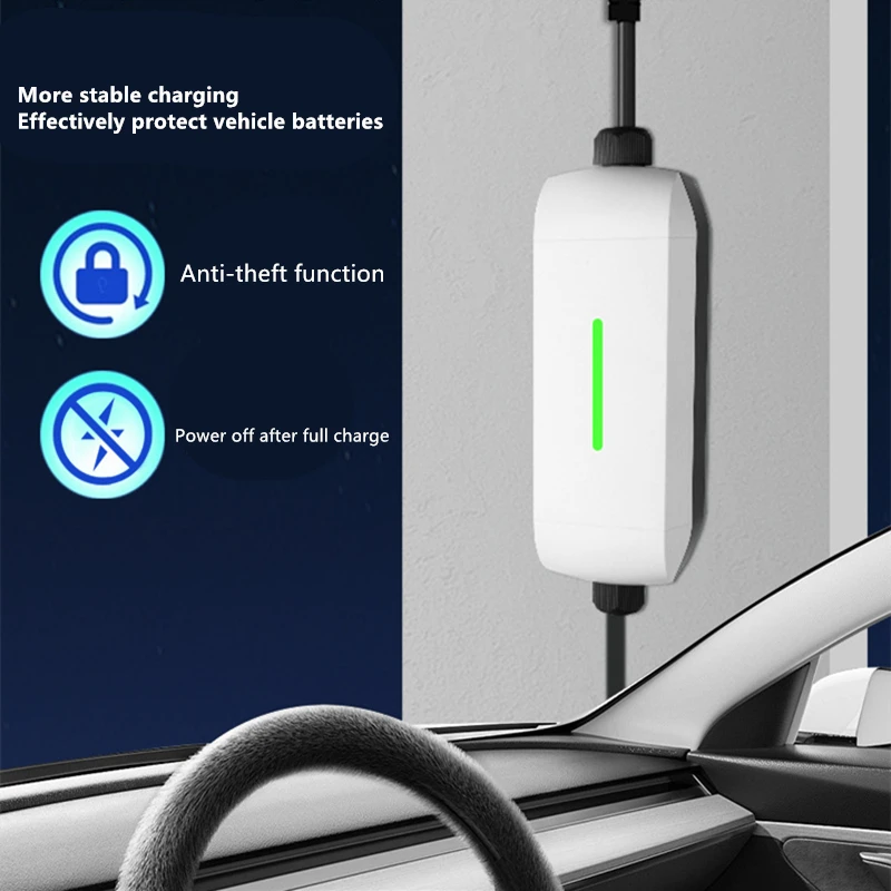 Type 2 Protable EV Charger J1772 Tesla Electric Vehicle Charging 32A 22KW IEC62196 GBT 3Phase Electric Car Mobile Chargers