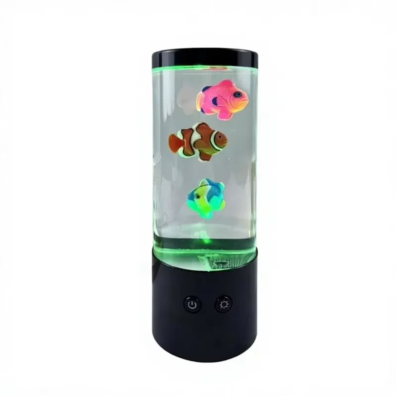 for New Plastic Simulation Fish Tank Light with Silent Motor RGB Color Changing and Dimmable Party Ambient Lighting