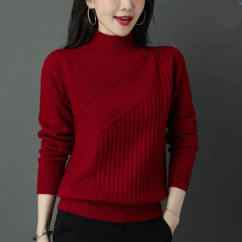 

Turtleneck Sweater Womens 2024 Autumn Winter Tops Korean Slim Women Pullover Jumper Knitted Sweater Pull Femme Hiver Truien