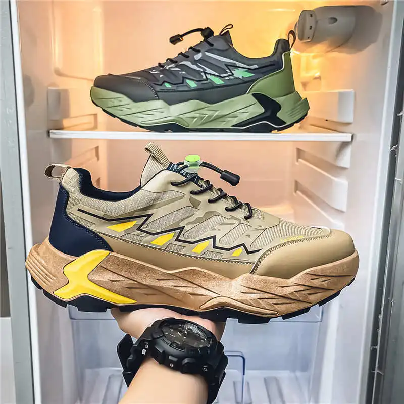 Non-slip Sole With Lacing Man Tenis 45 Woven Green Sports Shoes Casual Sneakers Shoess Sports-et-leisure Cool Sabot